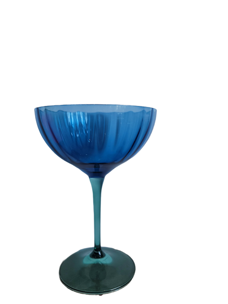 Blue Coup Glass