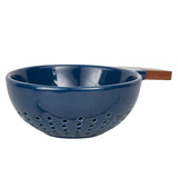 Blue Ceramic Colander