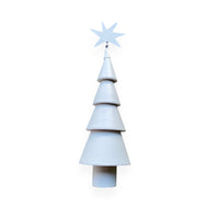 White Wooden Christmas Tree with Star