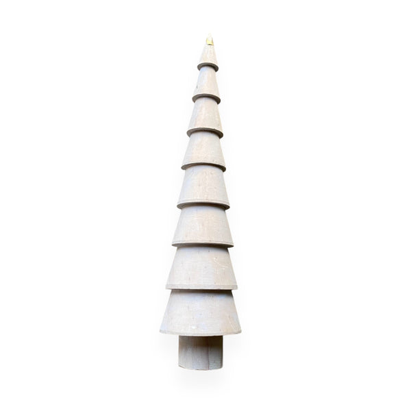 Lg White Wooden Christmas Tree