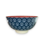 Small Blue Bowl with Red Interior