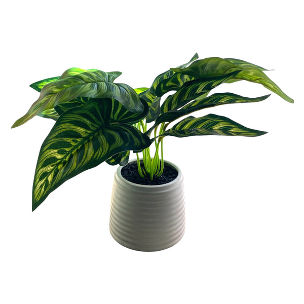 Artificial Plant with White Pot