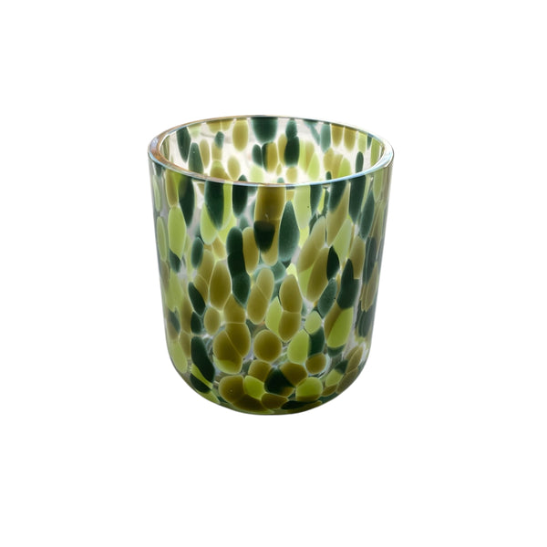 Green Polka Dot Drinking Glass