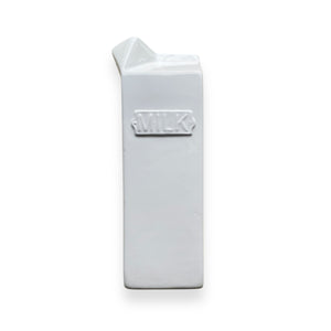 Large White Milk Ceramic Carton