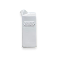 Small White Milk Ceramic Carton