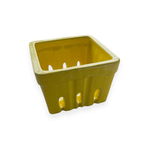 Small Yellow Ceramic Basket