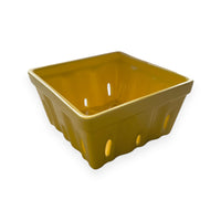 Large Yellow Ceramic Basket