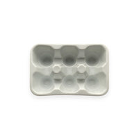 White Ceramic 1/2 Dozen Egg Carton