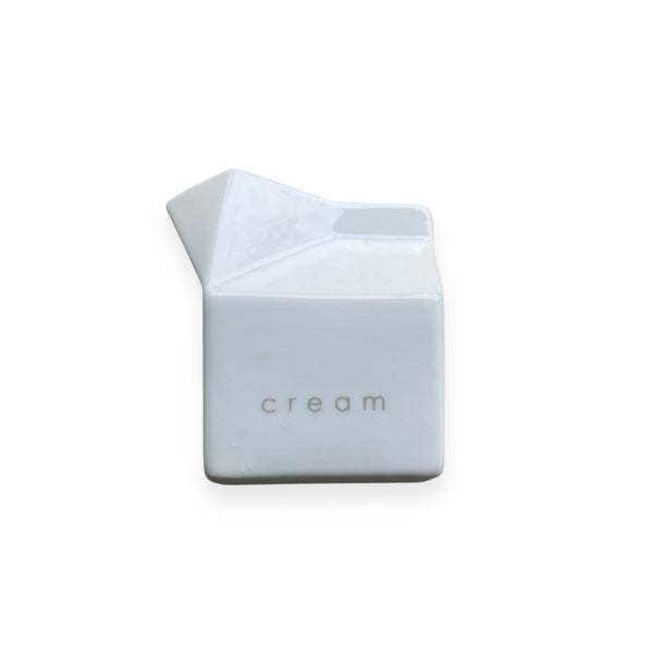 "Cream/Creme" White Ceramic Carton