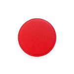 Red Leather Round Coaster