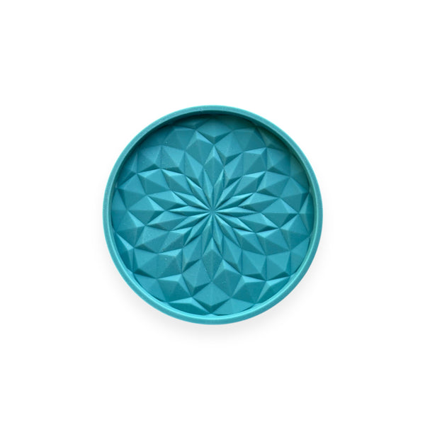 Turquoise Round Silicone Coaster