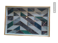 Rectangle Tray w/ Gold Design