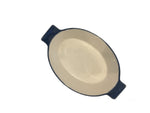 Blue Ceramic Oval Baker