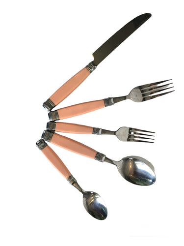 Peach Retro Flatware