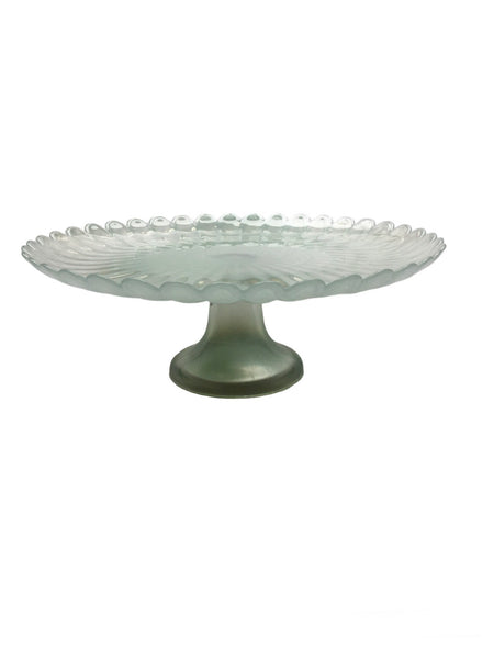 Green Glass Cake Stand