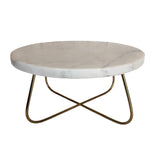 Marble Cake Stand with Gold Base