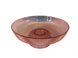 Pink Footed Glass Bowl