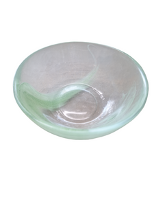 Green Glass Small Bowl Clear