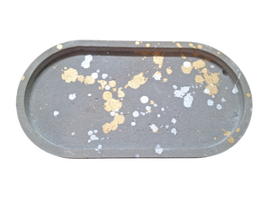 Gold and Silver Fleck Mini Platter