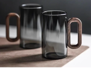 Grey Glass Mug