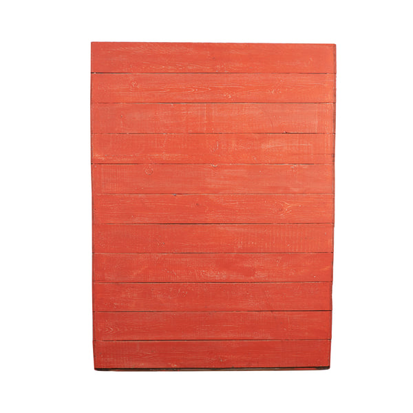 Lg Bright Orange Painted Wood