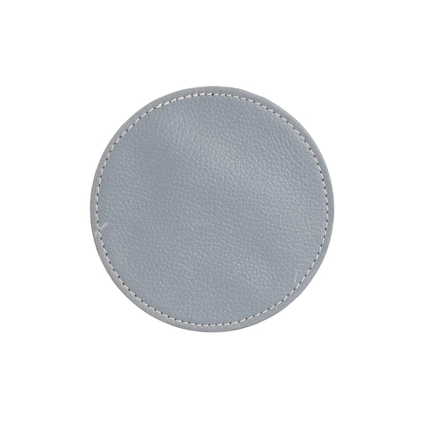 Light Grey Leather Coaster