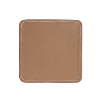 Double-Sided Scarlett Red & Beige Leather Coaster