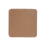 Double-Sided Scarlett Red & Beige Leather Coaster