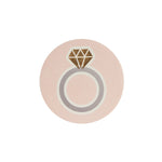 Pale Pink Ring Paper Coaster