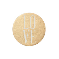 Gold "Love" Paper Coaster