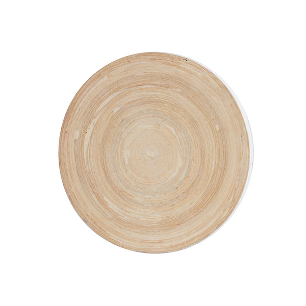 Wood Circular Coaster With White Edges