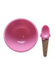 Pink Purple Ice Cream Bowl and Spoon