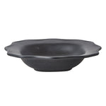 Md Black Bowl With Wavy Rim