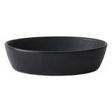 Sm Black Matte Oval Bowl