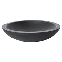 Large Low Salad Bowl Matte Black