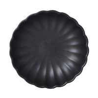 Sm Fluted Shallow Black Bowl