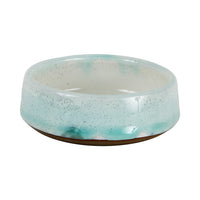 Sm Light Blue Bowl With a Brown Base