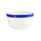 Sm White Bowl With Blue Rim