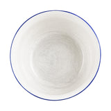 Sm White Bowl With Blue Rim