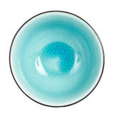 Md Bright Blue Bowl With Dark Exterior