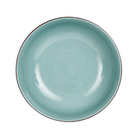 Md Patterned Blue Bowl With Pale Blue Interior