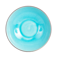 Md Bright Blue Bowl With Dark Exterior