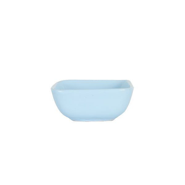 Sm Light Blue Square Bowl