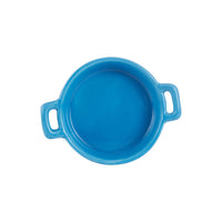 Sm Blue Dish With Handles