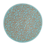 Blue Ceramic Trivet w/ Gold Design