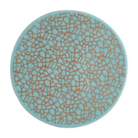 Blue Ceramic Trivet w/ Gold Design