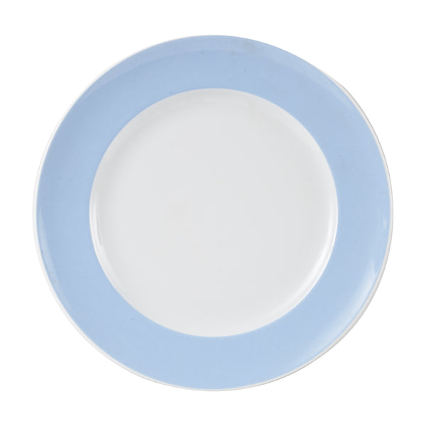 Lg Light Blue Rimmed Plate