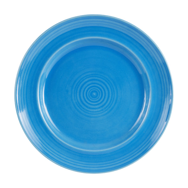 Lg Blue Ringed Plate