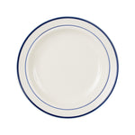 Md White Plate With Dark Blue Ring And Rim