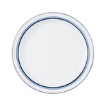 Md White Plate With Blue Rings And Edges